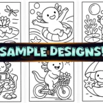 50+ Bold and Easy Axolotl Coloring Pages
