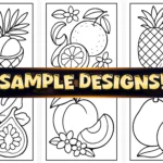50+ Bold Easy Fruit Coloring Pages