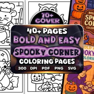 Bold Easy Spooky Corner Pages