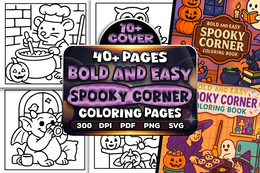 Bold Easy Spooky Corner Pages