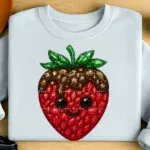 Faux Rhinestone Strawberry PNG