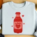 Faux Crochet Love Bottle PNG