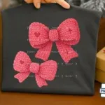 Faux Crochet Coquette Bows PNG