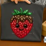 Faux Rhinestone Strawberry PNG