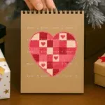 Faux Crochet Patchwork Heart PNG