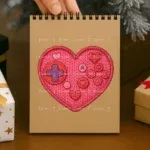 Faux Crochet Gamer Heart PNG