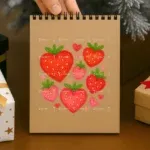 Faux Crochet Strawberry Hearts PNG