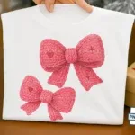 Faux Crochet Coquette Bows PNG