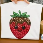 Faux Rhinestone Strawberry PNG