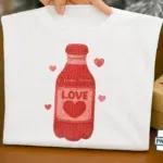 Faux Crochet Love Bottle PNG