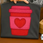 Faux Crochet Coffee Cup PNG