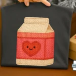 Faux Crochet Milk Carton PNG