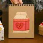 Faux Crochet Milk Carton PNG