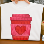 Faux Crochet Coffee Cup PNG
