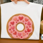 Faux Crochet Donut PNG