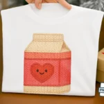 Faux Crochet Milk Carton PNG