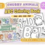 Chubby Animals ABC Coloring Book