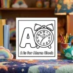 A is for Alarm Clock Alphabet Printable Worksheet