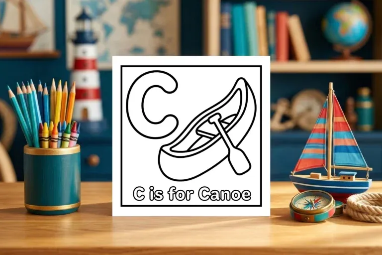 C is for Canoe Homeschool Activity
