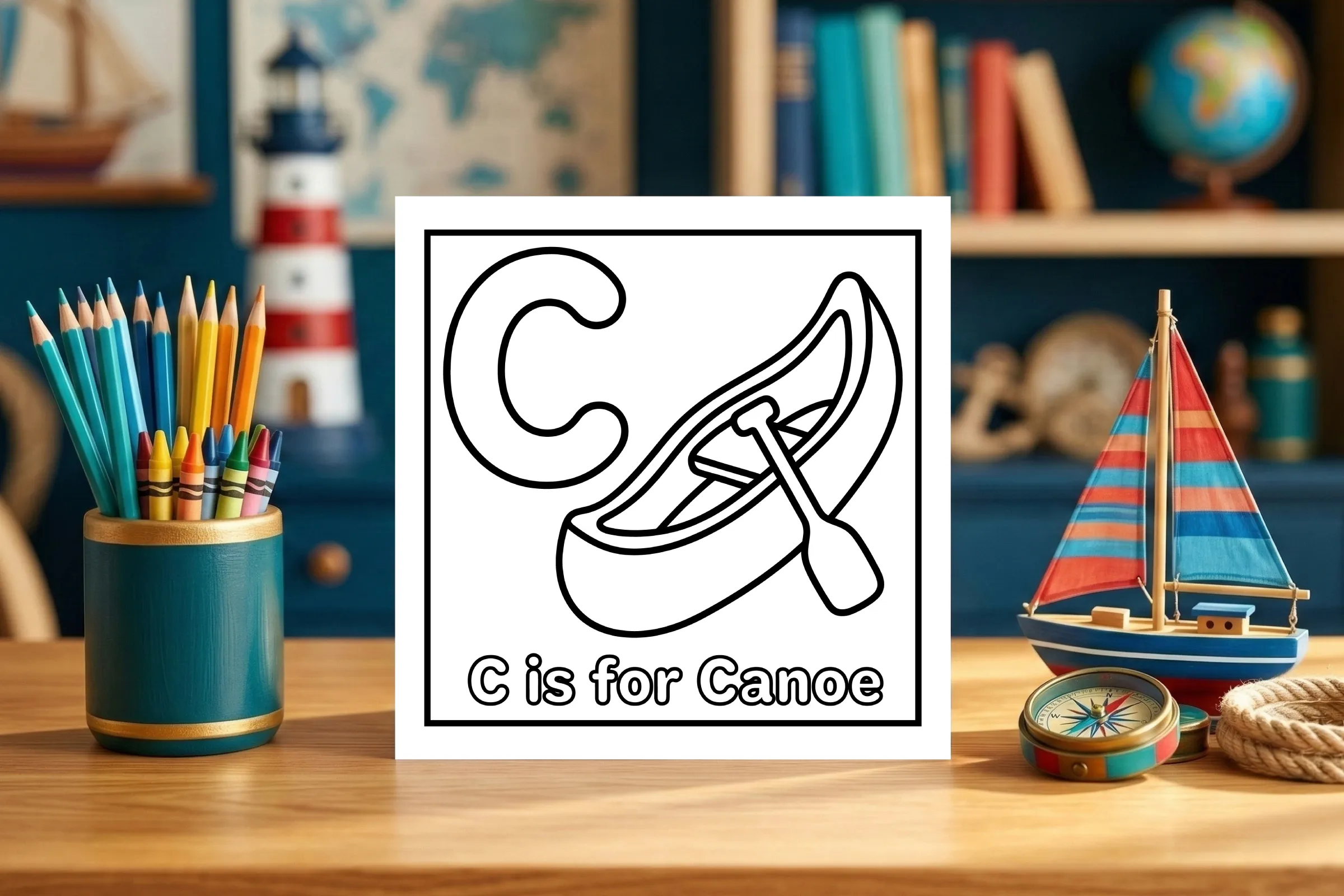C is for Canoe Homeschool Activity