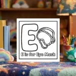 E is for Eye Mask Early Learning Page