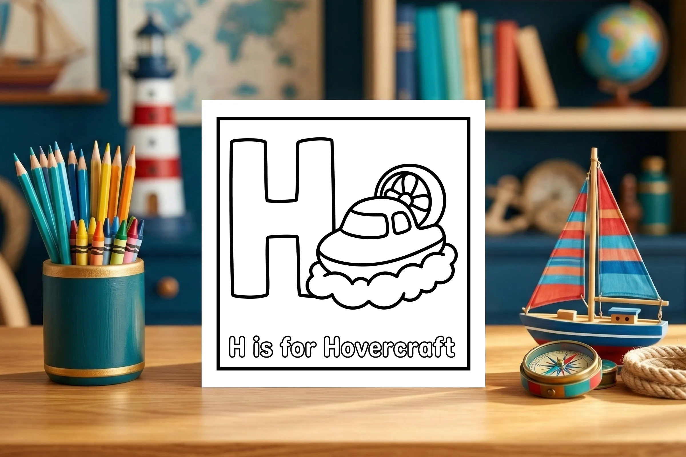 H is for Hovercraft Preschool Activity
