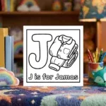J is for Jamas Kindergarten Alphabet Activity Sheet