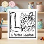 L is for Loofah Alphabet Coloring Page