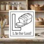 L is for Loaf Alphabet Coloring Page
