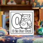 O is for Owl Sleeping Nighttime Animal Sheet