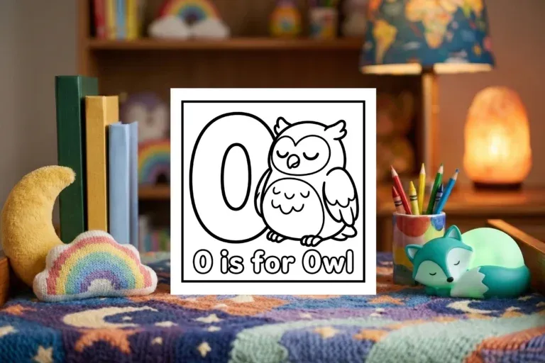 O is for Owl Sleeping Nighttime Animal Sheet