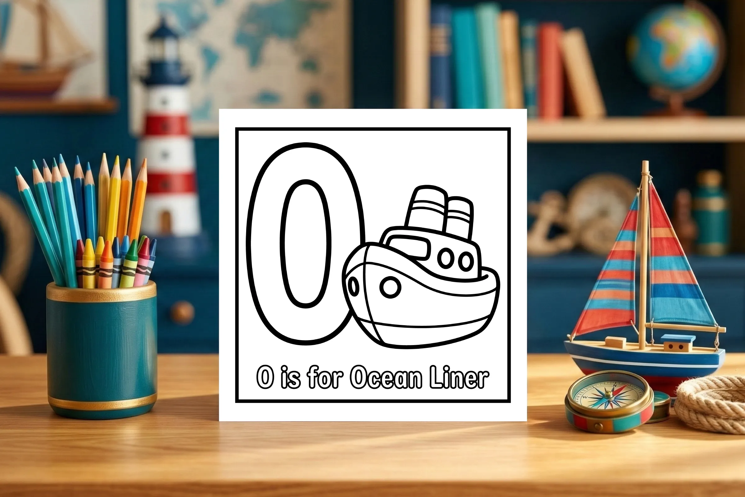 O is for Ocean Liner Cruise Ship Page
