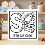 S is for Soap Alphabet Coloring Page