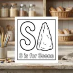 S is for Scone Alphabet Coloring Page