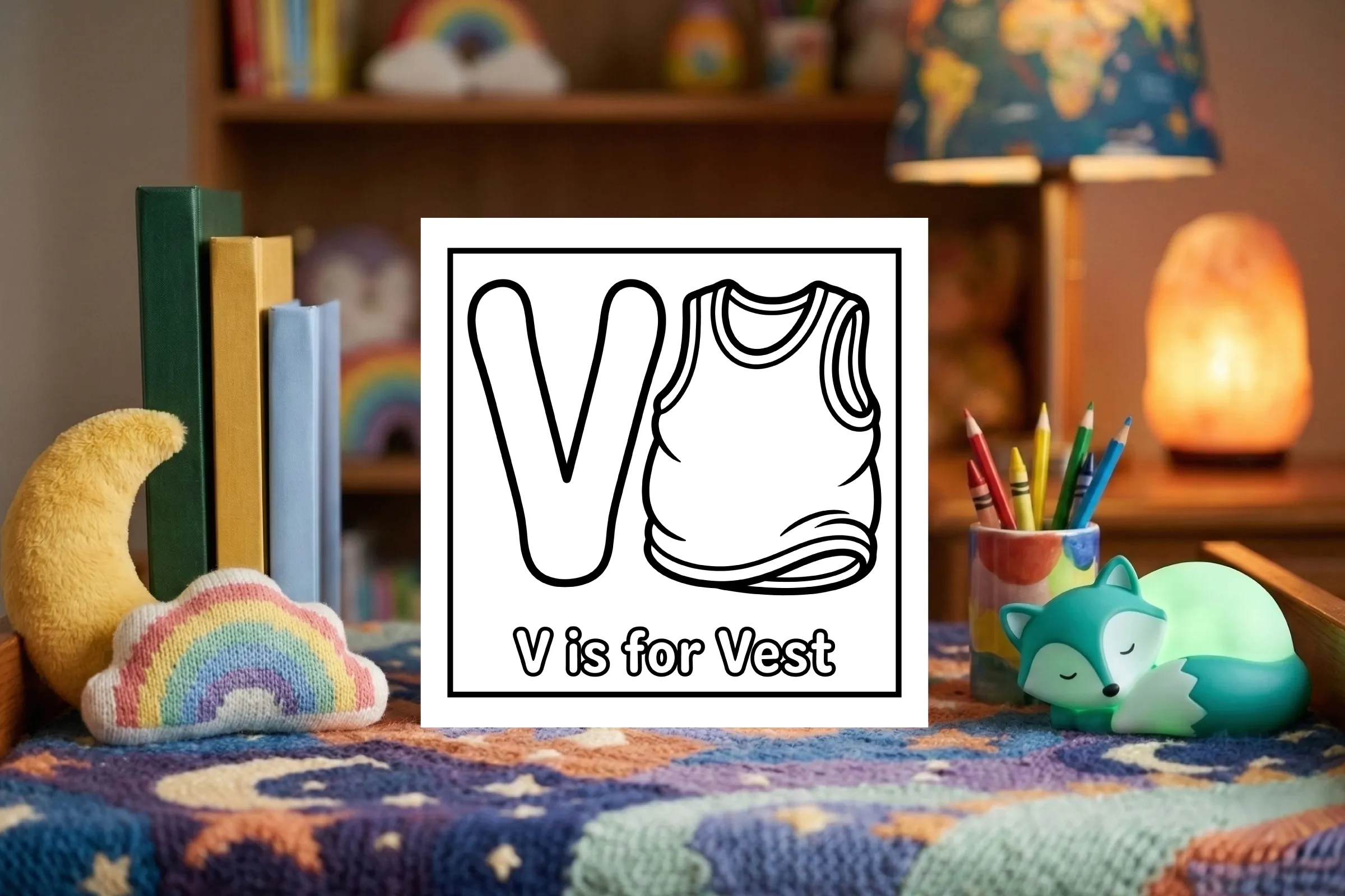 V is for Vest Cozy Sleepwear Page