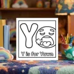 Y is for Yawn Sleepy Bedtime Sheet