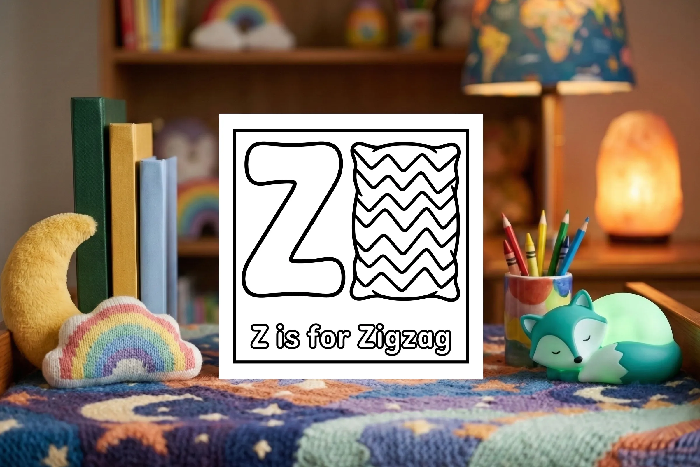 Z is for Zigzag Cozy Pillow Page