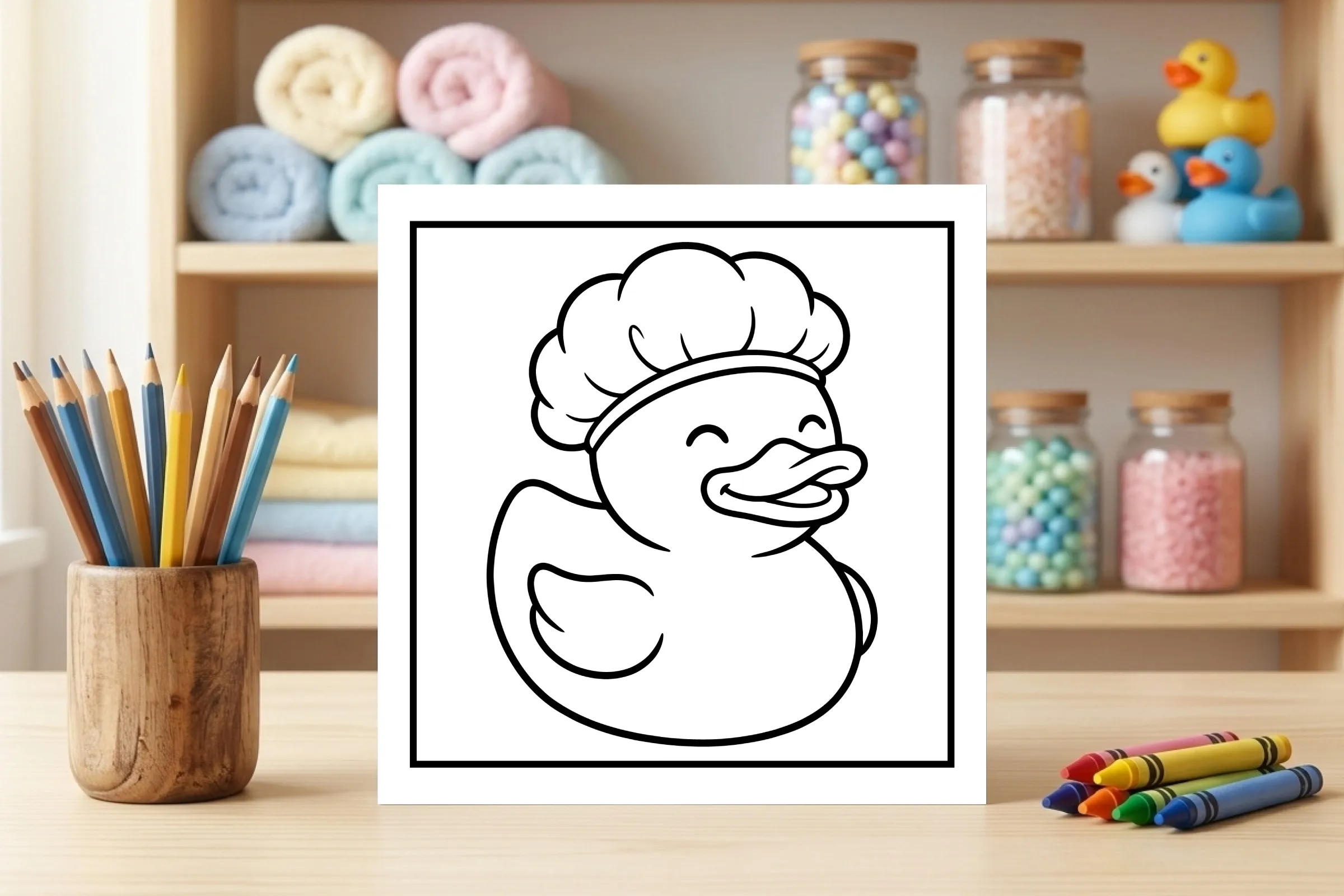 Rubber Duck Coloring Page