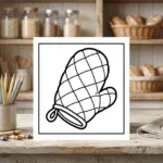 Quilted Oven Mitt Coloring Page