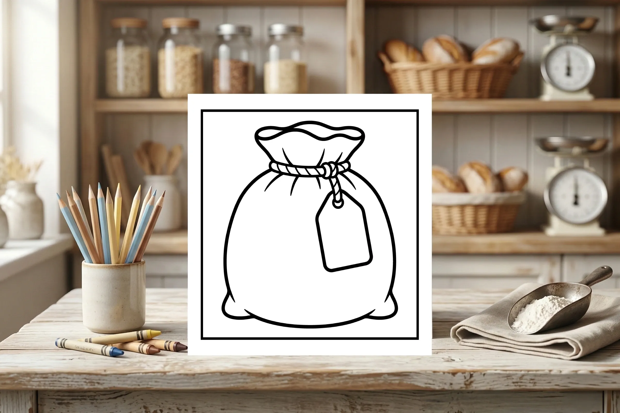 Flour Sack Coloring Page