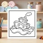Toy Boat Coloring Page