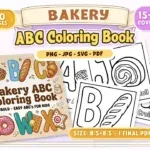 Bakery ABC Coloring Book Bundle