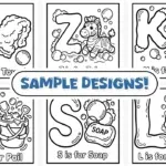 Bath Time ABC Coloring
