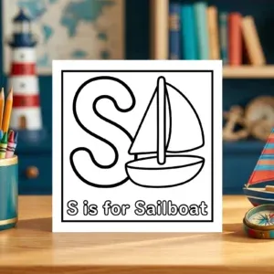 S is for Sailboat Nautical Activity Sheet
